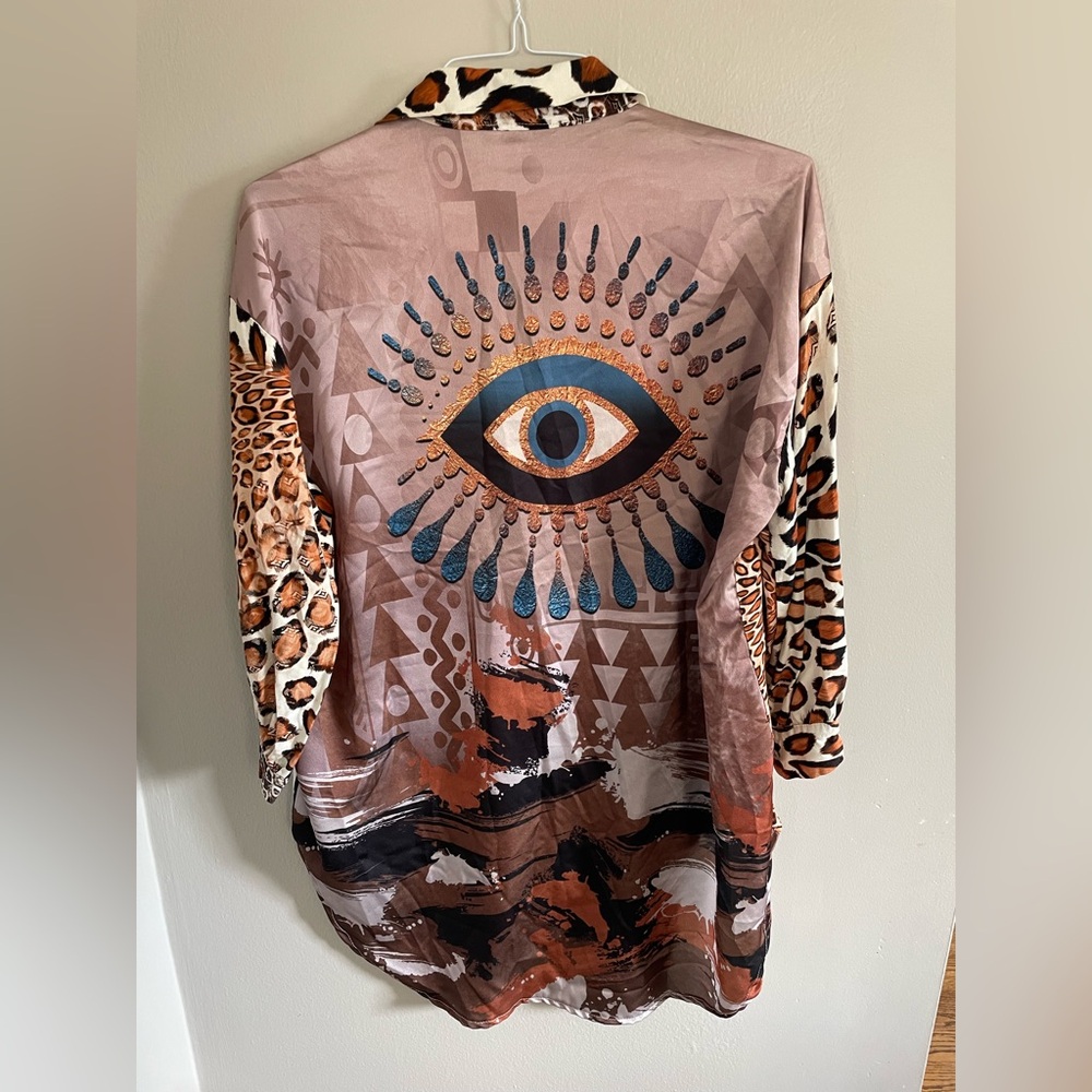 Eye Design Long Sleeve Shirt 🧿👁️🪬BRAND BAZAR Made in Italy